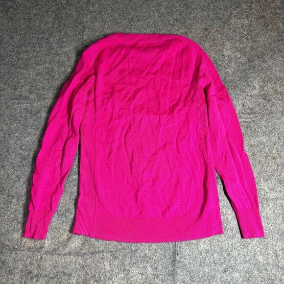 J Crew Sweater Womens Small Petite Merino Wool Blend Pink Pullover Barbiecore - Picture 4 of 6